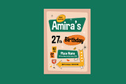 Birthday Invitation Mid Century, a Card Template by Neermana (Thumbnail 3 of 4)