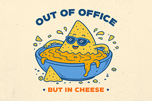 Chip in Cheese Illustration, a Food Illustration by Mangustudio
