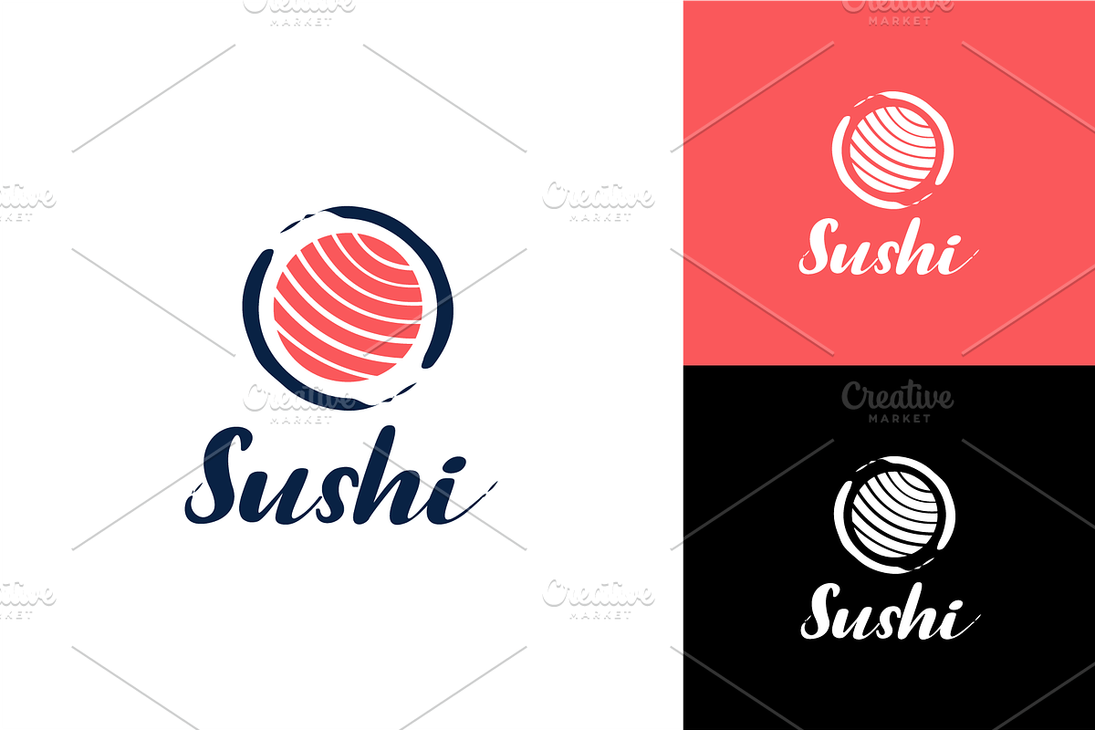 Sushi Logo Vintages Food, a Branding & Logo Template by zaqilogo