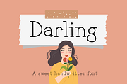 Darling Cute Handwritten Font, a Script Font by Sofia Skoog (Thumbnail 1 of 8)
