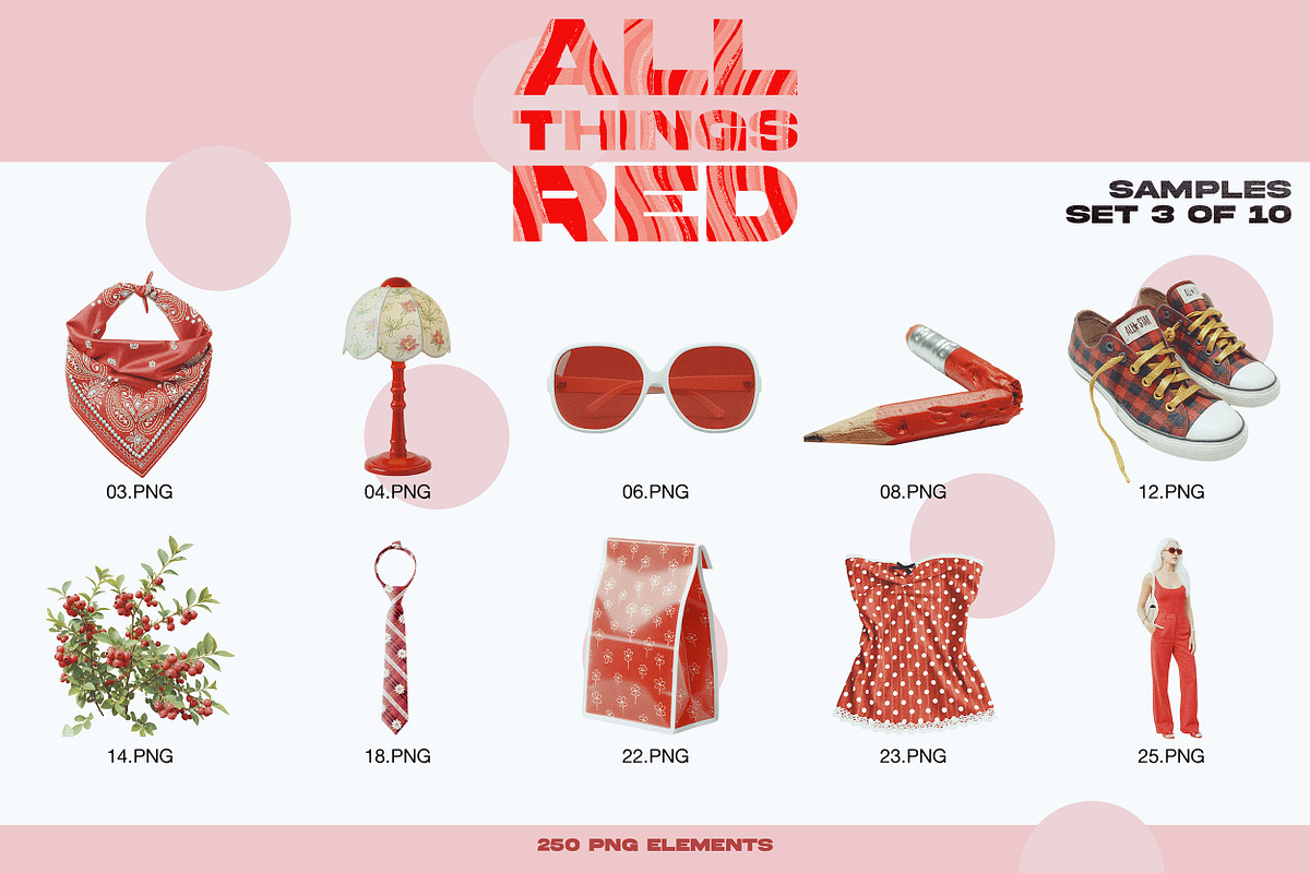 ALL THINGS RED: 250 PNG Elements, an Object Graphic by Megan Aili Designs (Photo 5 of 17)
