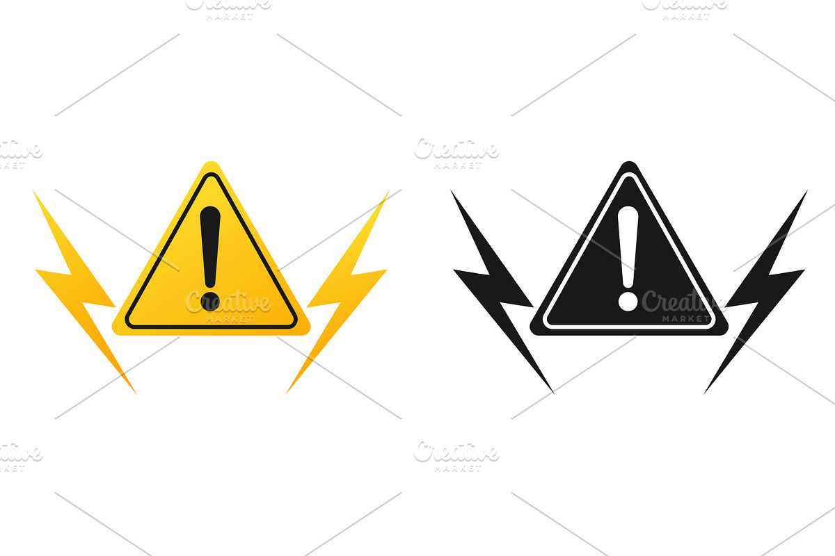 Yellow triangle with exclamation, an Object Illustration by Vectorbuum