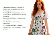 Watercolor Floral Seamless Pattern, a Pattern Graphic by Kate Creative Studio (Thumbnail 3 of 3)