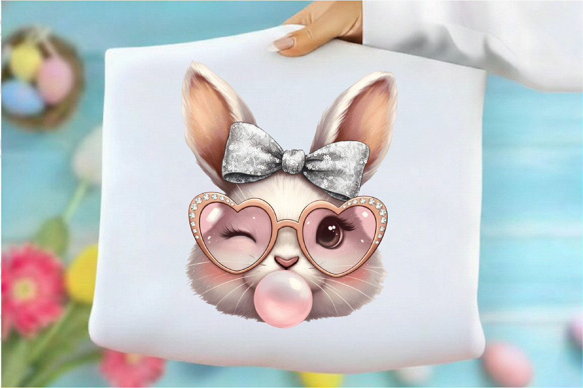 Leopard Easter Bubblegum Bunny Png, an Illustration by Designking (Photo 3 of 6)