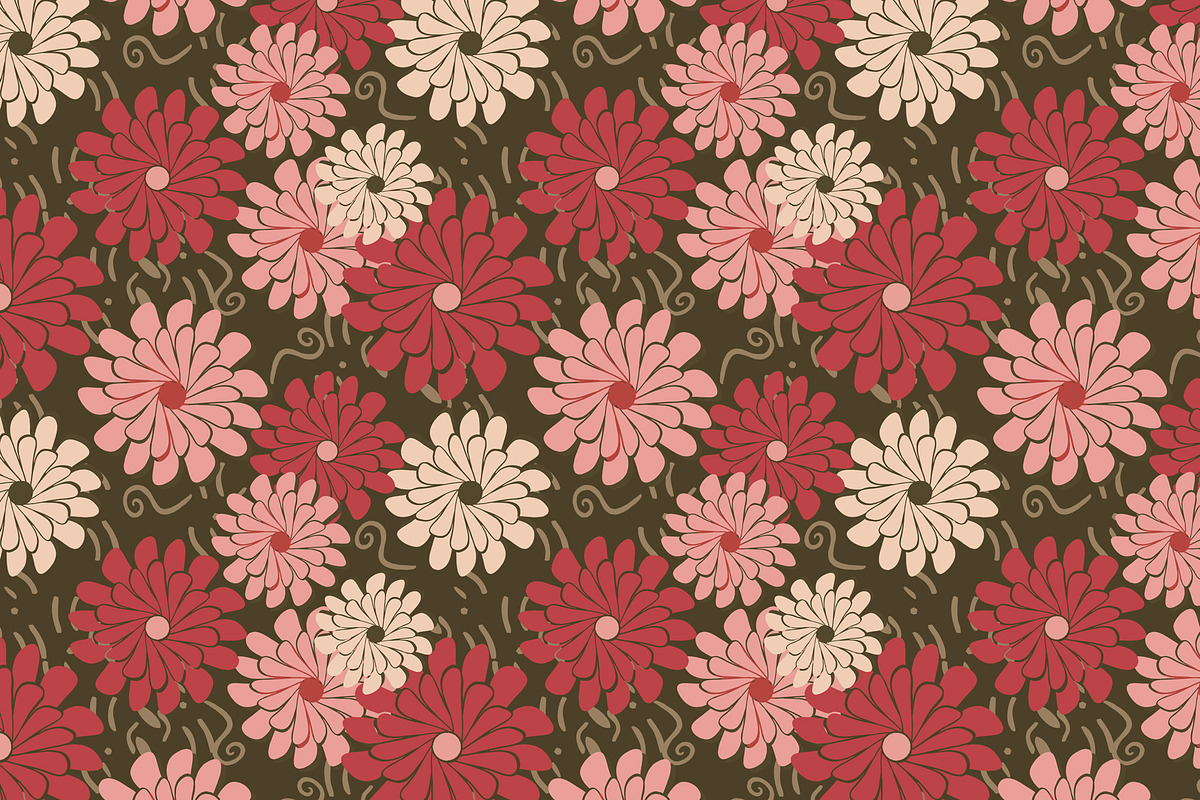 Boho Floral Seamless Pattern, a Pattern Graphic by Sharon Schwalbe (Photo 4 of 5)