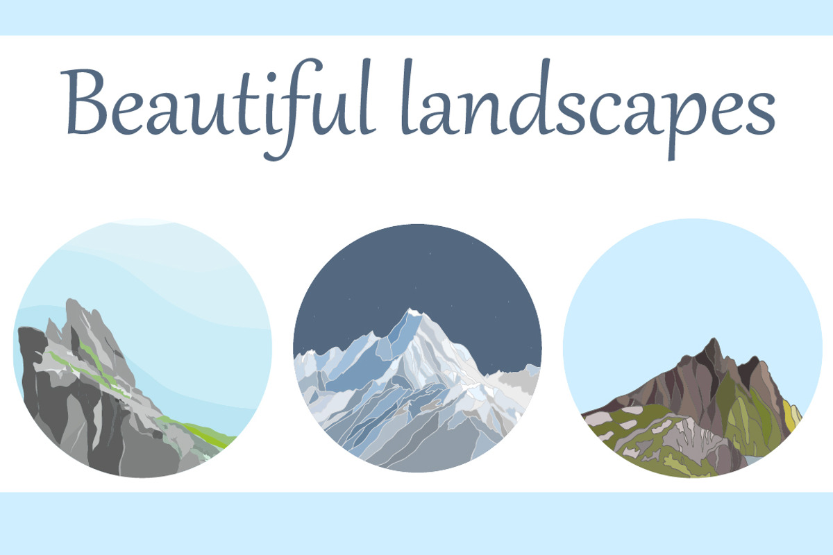 Mountain landscapes, a Background Graphic by lycka (Photo 1 of 5)