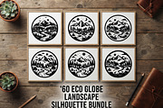 60 Eco Globe Landscape Silhouette, a Technology Illustration by Amazin_art (Thumbnail 1 of 44)