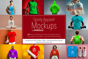 Sporty Apparel Mockups, a Shirt Mockup by OSORIOartist