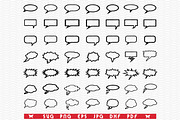 SVG Speech Bubble, Black silhouette, a Pattern Graphic by DesignStudioRM (Thumbnail 3 of 3)