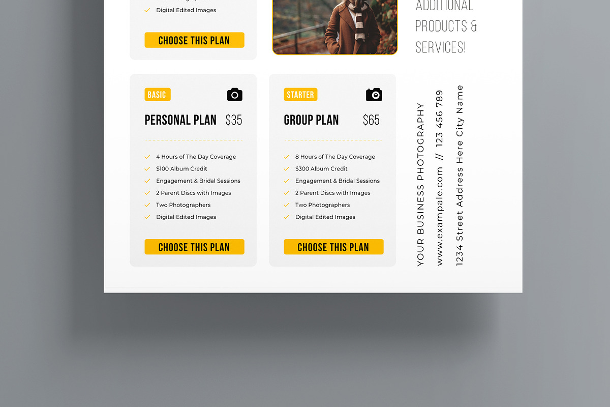 Photography Pricing Guide Flyer, a Flyer Template by MightyDesign (Photo 5 of 8)