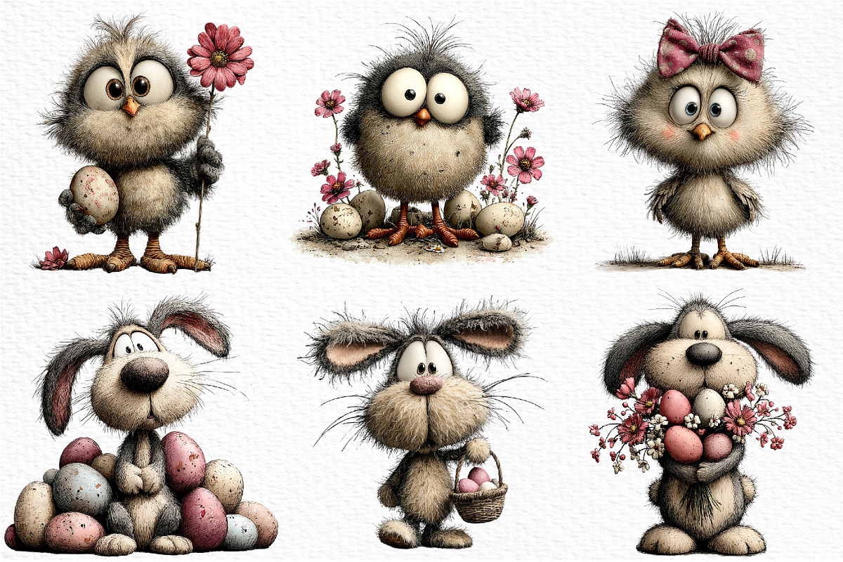 Cute Easter Clipart, an Illustration by Craft Nest (Photo 6 of 11)