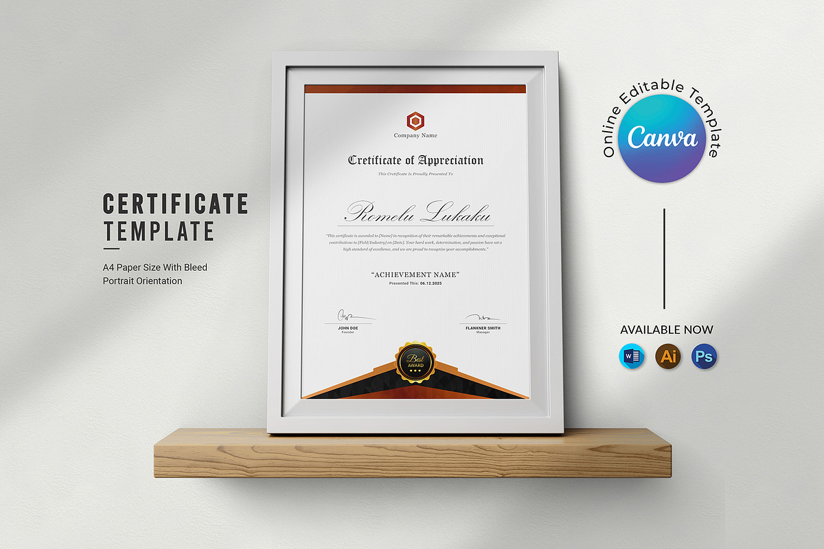 Certificate, a Stationery Template by DesignDevisers (Photo 5 of 10)