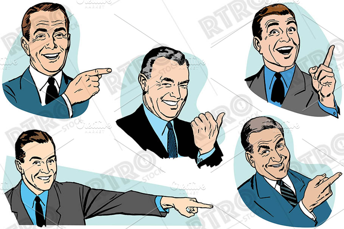 RTRO Men Pointing 1, a Work Illustration by RTRO Stock (Photo 2 of 5)
