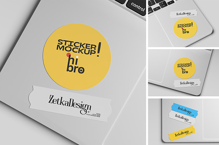 Sticker Mockup, a Household Mockup by seramoe