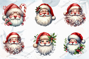 Cute Santa Face Clipart, an Illustration by designcity5 (Thumbnail 3 of 5)