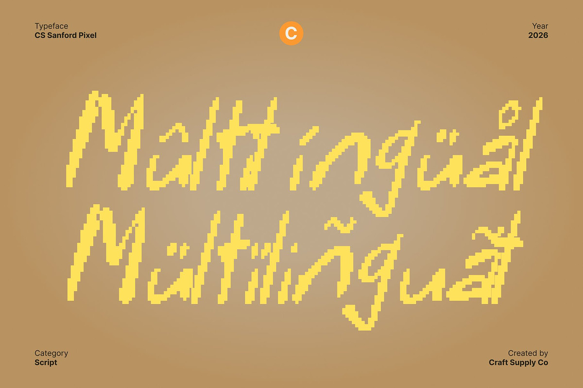CS Sanford Pixel, a Handwritten Font by Craft Supply Co. (Photo 6 of 8)