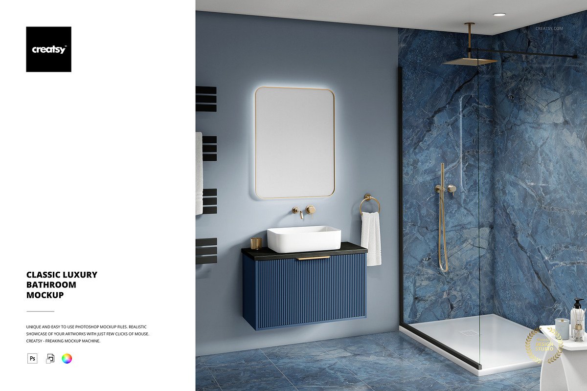 Classic Luxury Bathroom Mockup, a Household Mockup by creatsy5 (Photo 1 of 4)