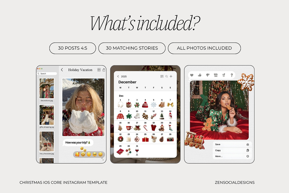 Christmas iOS Core Template, a Social Media Template by ZenSocialDesigns (Photo 3 of 9)