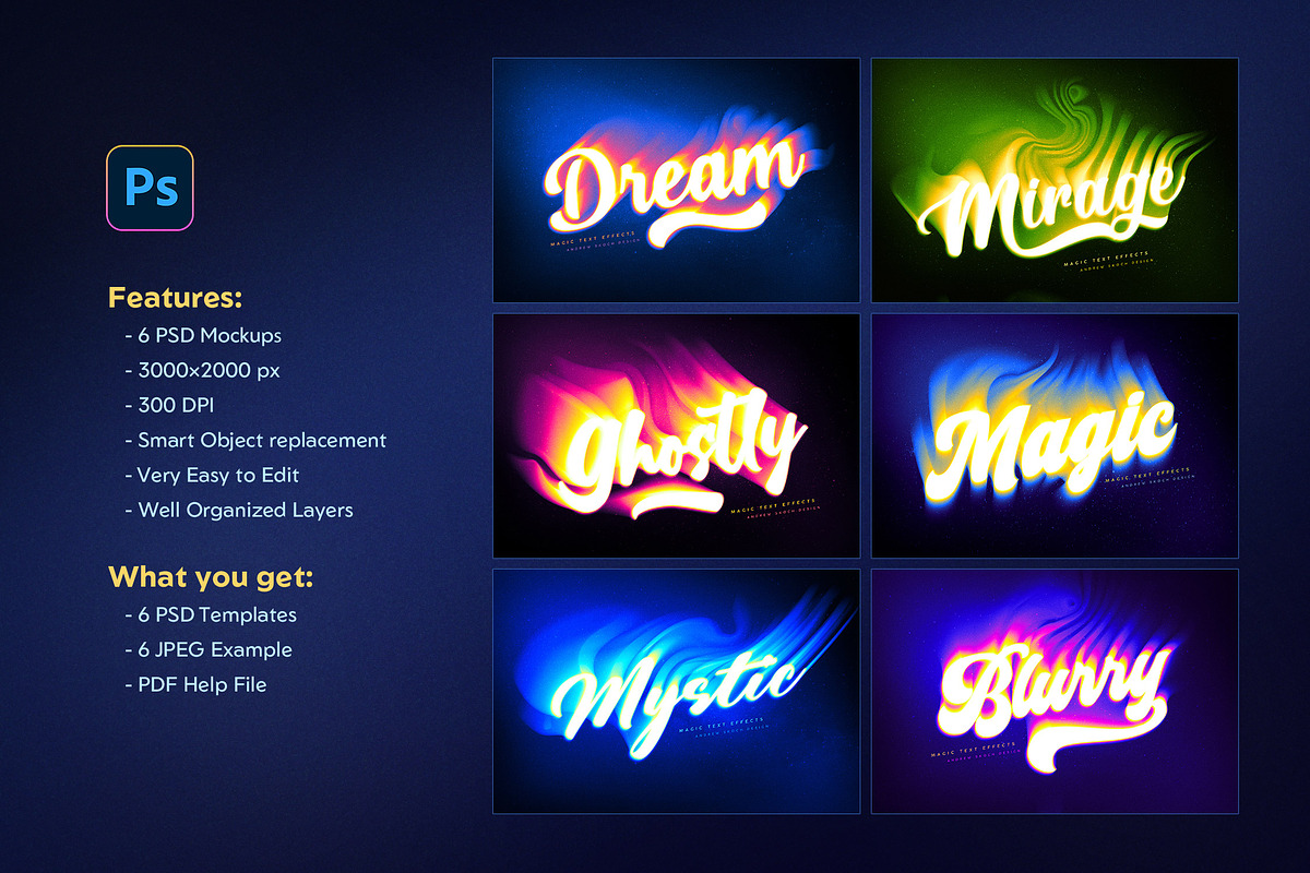 Mystic Blur Text Effects, a Layer Style Add-On by Andrew Skoch Design (Photo 10 of 11)