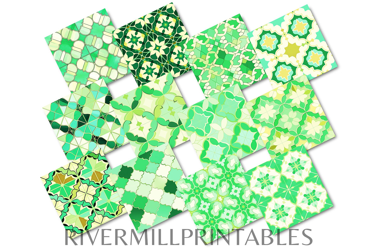 Moroccan Tile Seamless Backgrounds, a Background Graphic by Rivermill Printables (Photo 2 of 6)