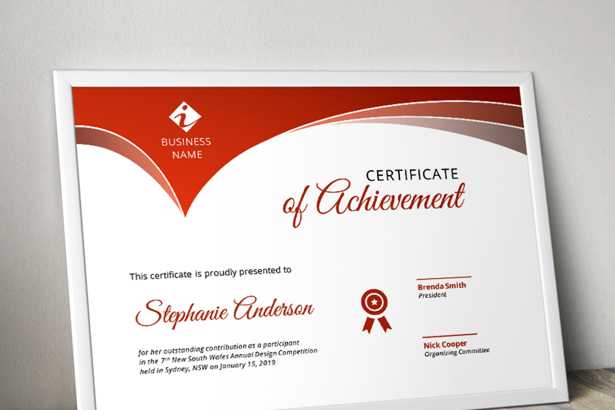Certificate template, a Stationery Template by Inkpower (Photo 1 of 6)