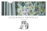 Wilderness, luxury tropical Patterns, a Wallpaper Graphic by Pink Linen (Thumbnail 14 of 14)