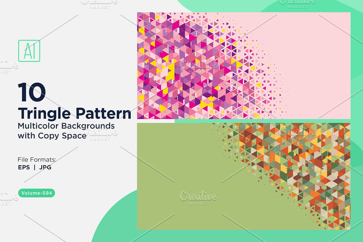 Vibrant Triangles Pattern Background, a Pattern Graphic by shahsoft