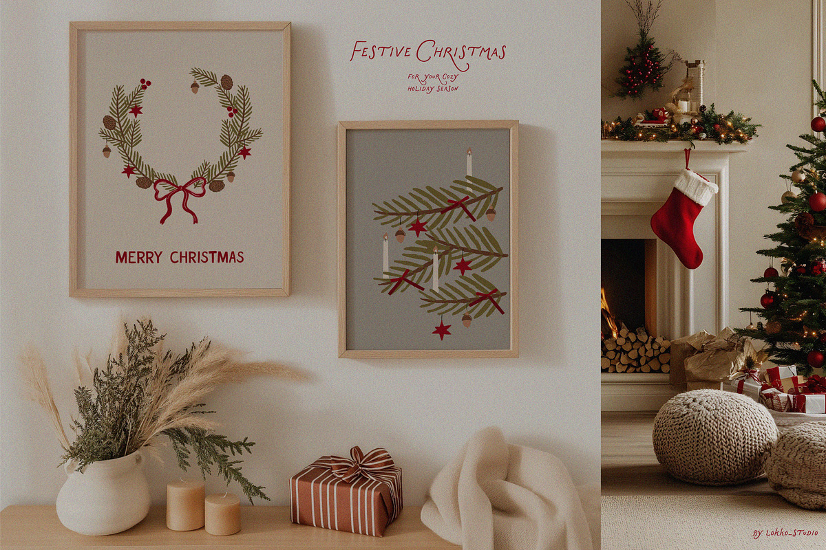 Whimsy Christmas collection, a Seasonal Illustration by lokko studio (Photo 10 of 11)