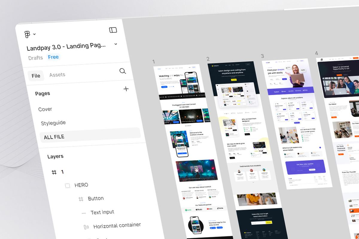 Landpay 3.0 - Landing Page UI-Kit, an UI Kit Template by mz-studio (Photo 2 of 6)