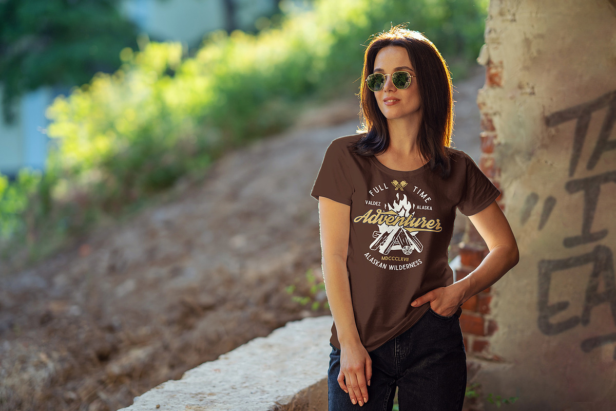Female T-Shirt Mock-Up v4, a Shirt Mockup by 2dsight (Photo 4 of 7)