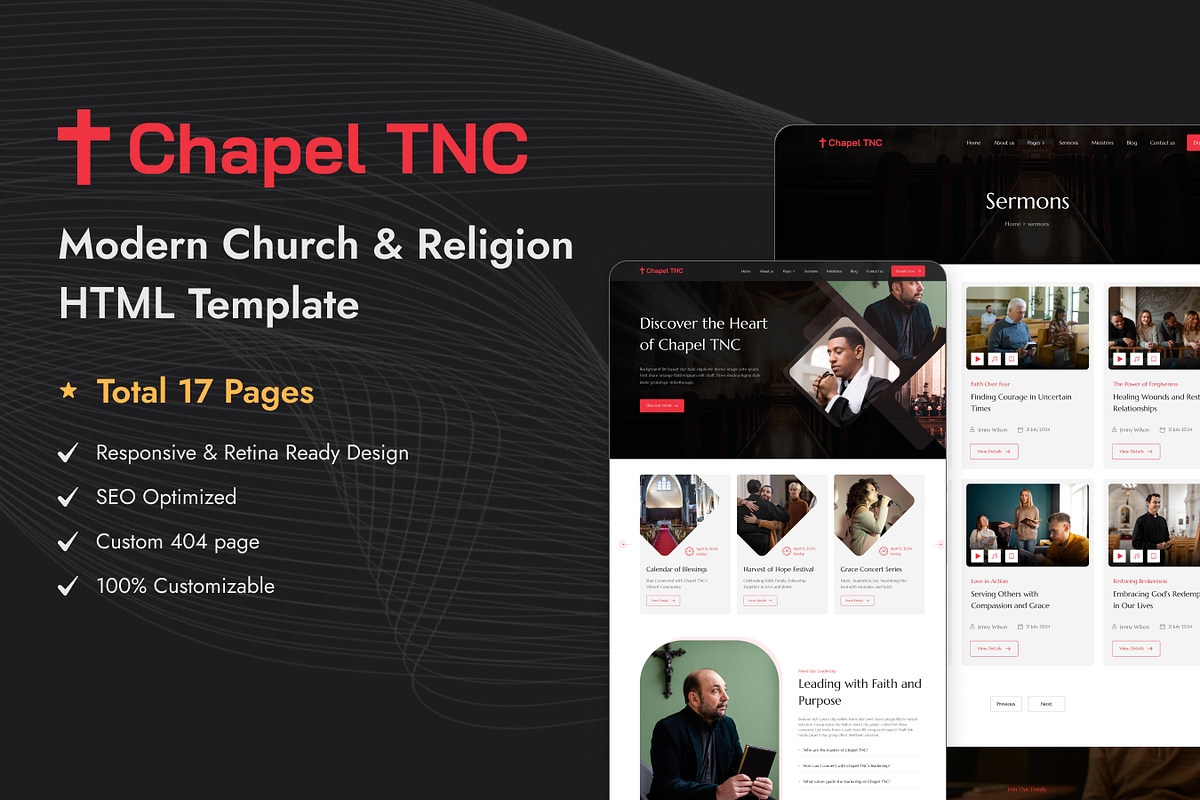 Chapel TNC - Church Website Template, a HTML Template by TNCFlow (Photo 1 of 5)