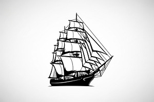 Vintage Sailing Ship SVG Bundle, an Illustration by Designs_River