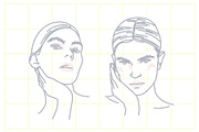 Line Illustrations Set Female Faces, a Person Illustration by line & plane (Thumbnail 7 of 11)