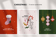 Christmas holidays cards, posters, an Illustration by Good Studio (Thumbnail 1 of 4)