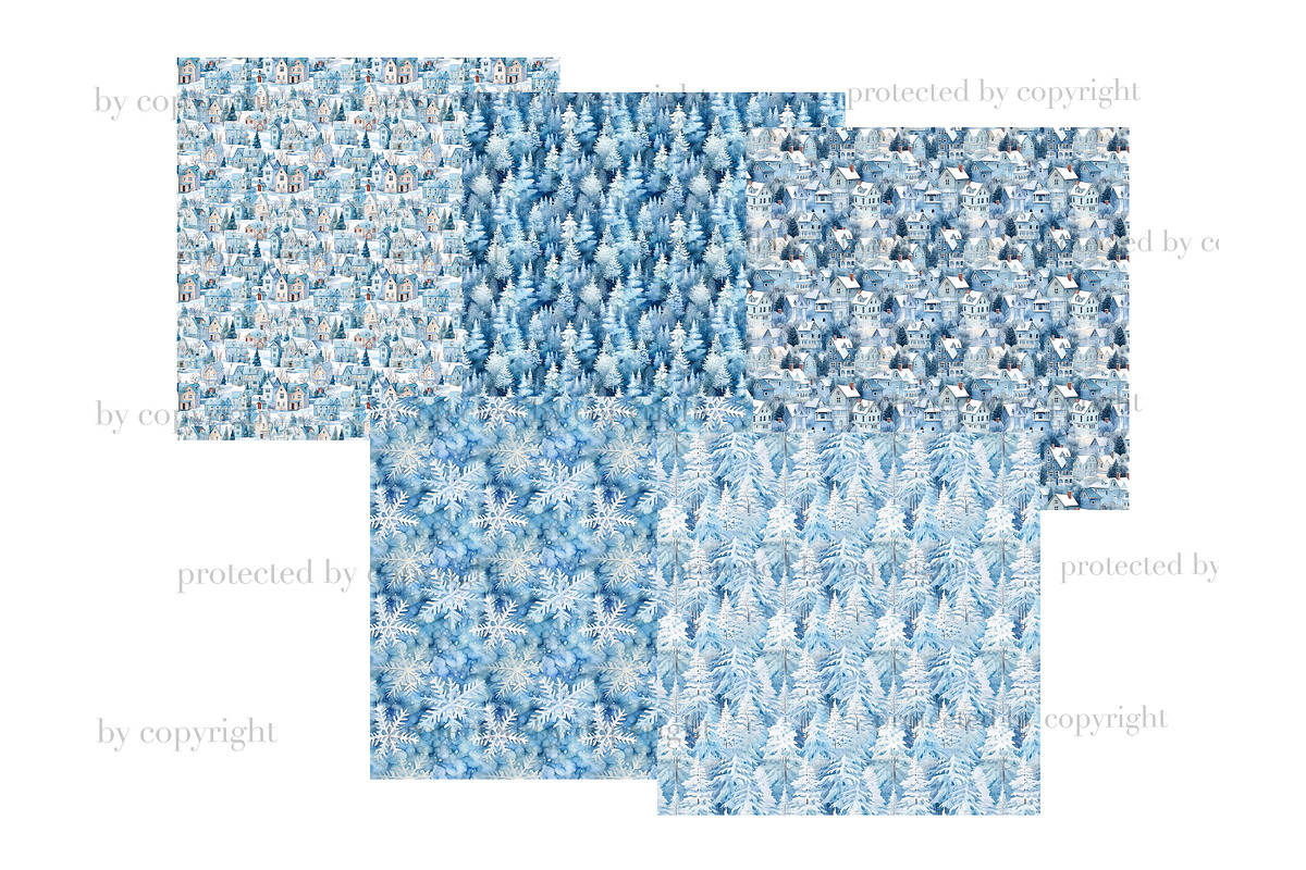 Cold Winter Digital Papers, a Pattern Graphic by GlamArtZhanna (Photo 3 of 3)