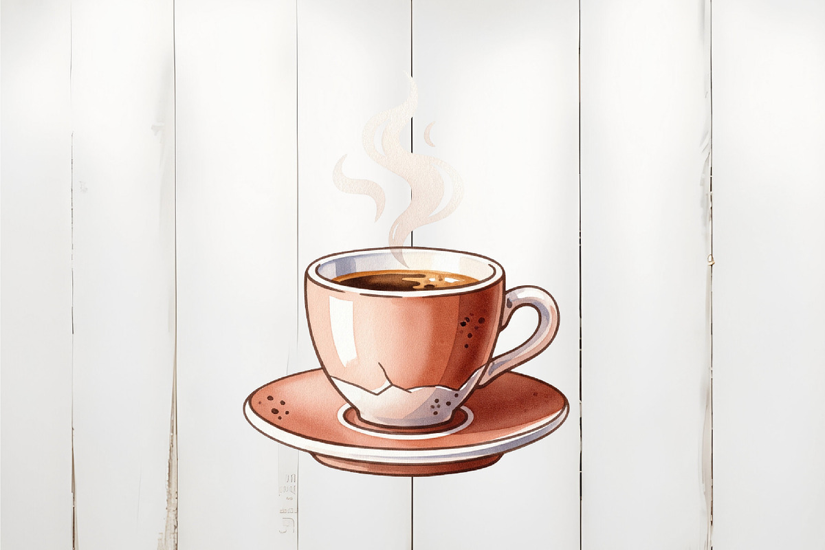 Vintage Autumn Coffee Clipart, an Illustration by Watercolor design (Photo 3 of 6)