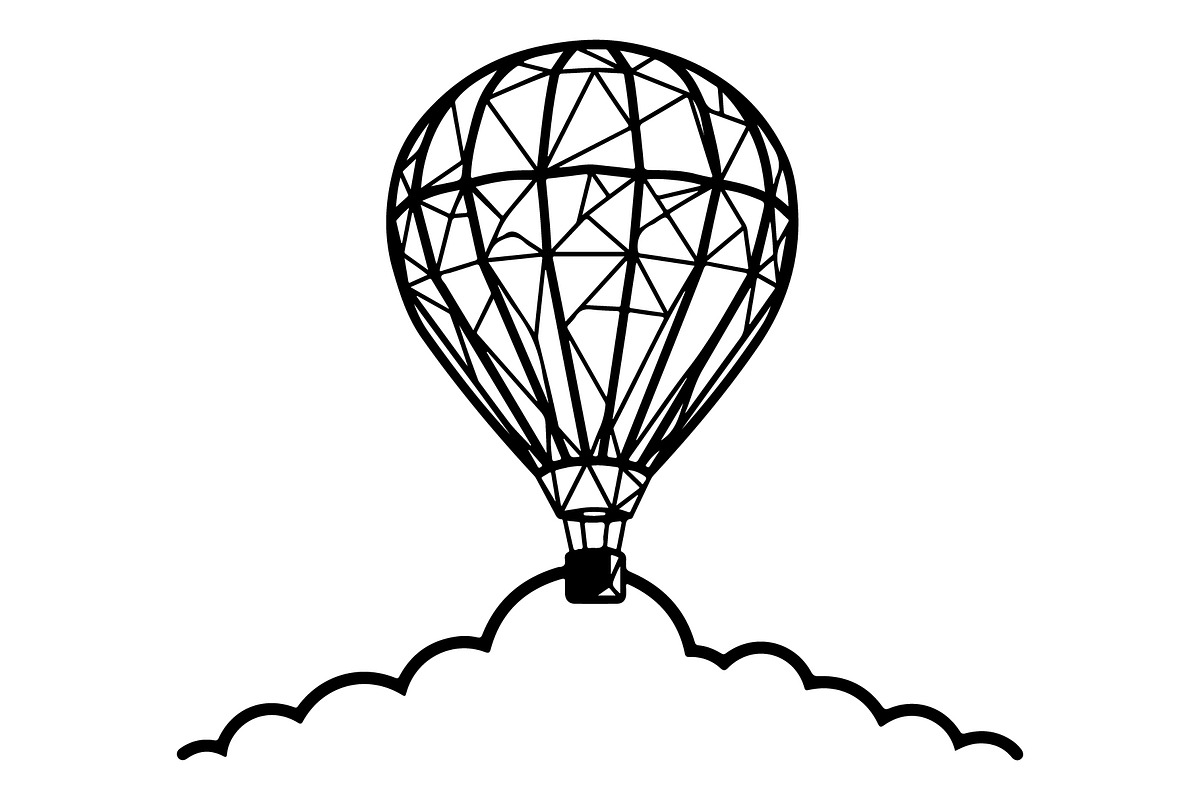 Hot Air Balloon Silhouette Bundle, an Object Illustration by Gaye Art (Photo 25 of 31)