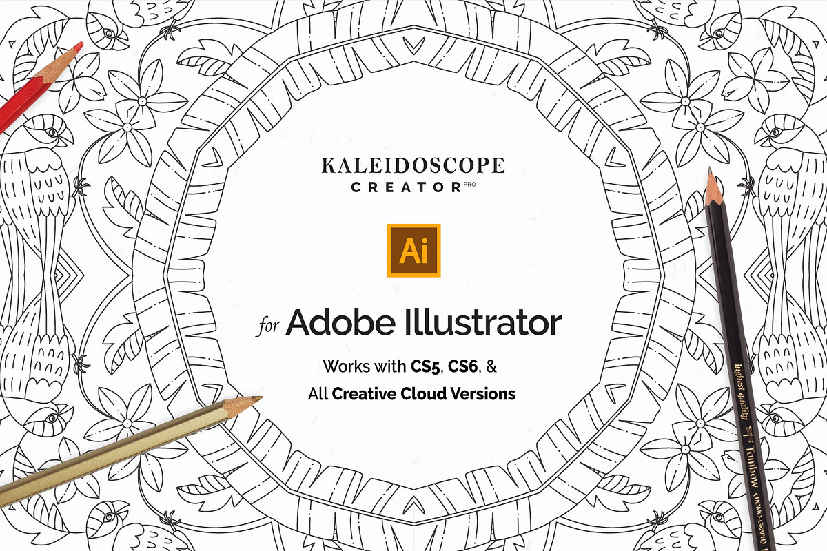 Vector Kaleidoscope for Adobe Ai preview 8