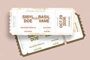 Luxe Wedding Ticket Invitation Templ, an Invitation Template by BrandPacks (Thumbnail 4 of 4)