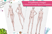 Fashion figures for PROCREATE, a Brush Add-On by Irena Matiash shop (Thumbnail 6 of 6)