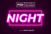Glowing Neon Sign,Editable PSD Style, a Layer Style Add-On by yokbisayok (Thumbnail 1 of 2)