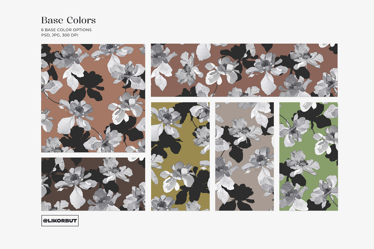 Dark Academia Floral Pattern, a Pattern Graphic by likorbut (Photo 5 of 12)