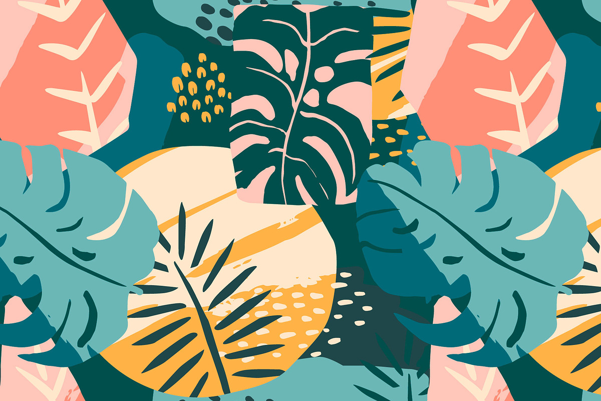 Tropical painting. Seamless patterns, a Pattern Graphic by Nadia Grapes