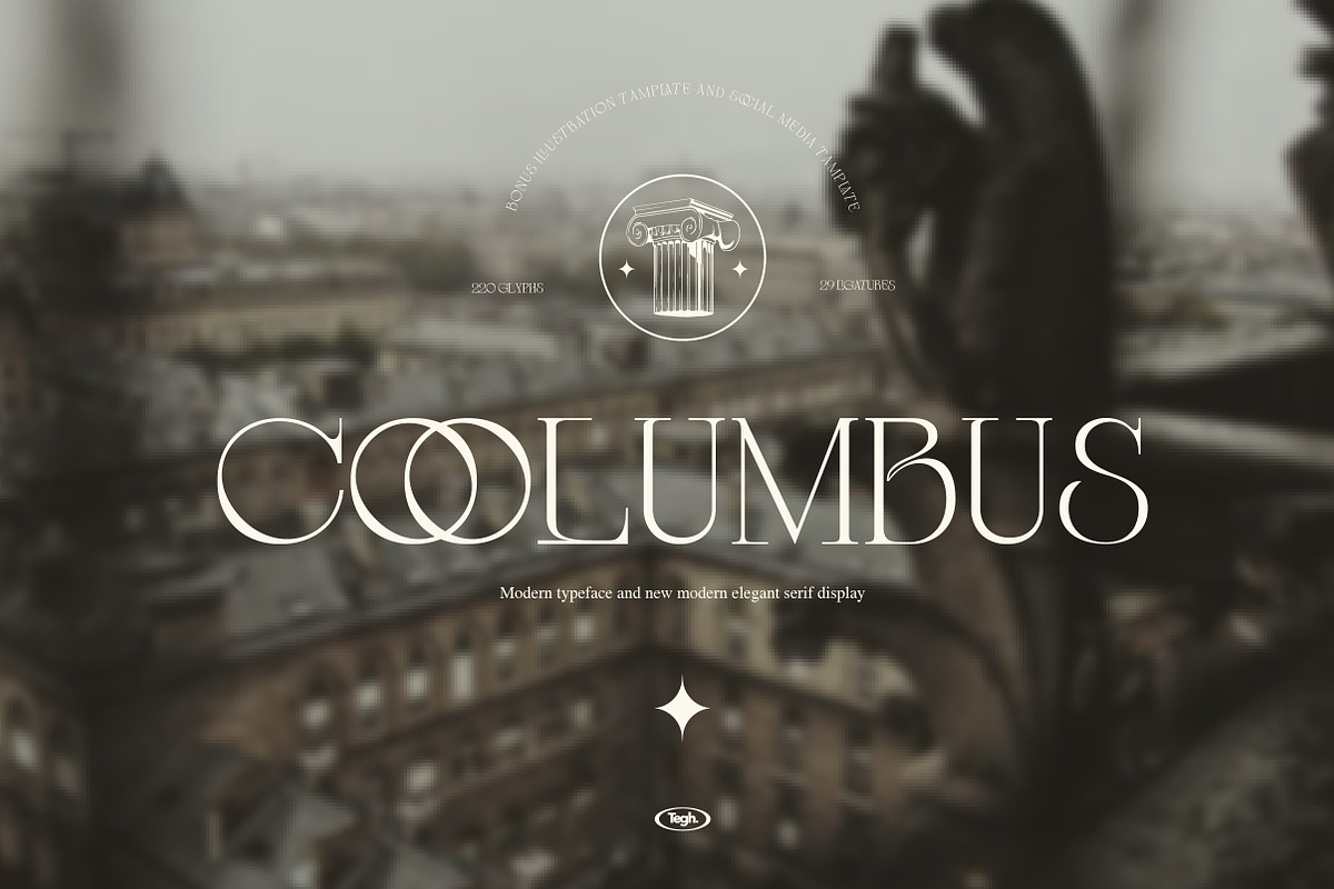 Coolumbus modern serif font, a Serif Font by Tegh co. (Photo 4 of 17)
