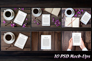 E-Book Reader,10 PSD Mock-Ups,BUNDLE, a Device Mockup by VIBE Collective (Thumbnail 1 of 2)