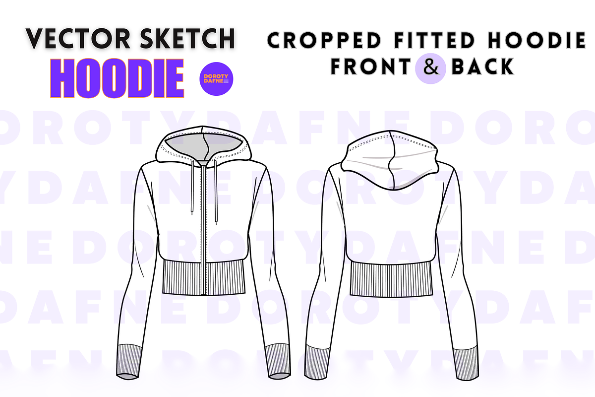 Cropped Fitted Hoodie, an Apparel Mockup by Doroty Dafne Designs (Photo 2 of 7)