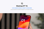15 Phone 15 Pro In Hand Mockups, an iPhone Mockup by Asylab (Thumbnail 24 of 26)