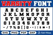 Varsity Font Svg Png Pdf Dxf, an Object Graphic by Custom Fonts & Patterns