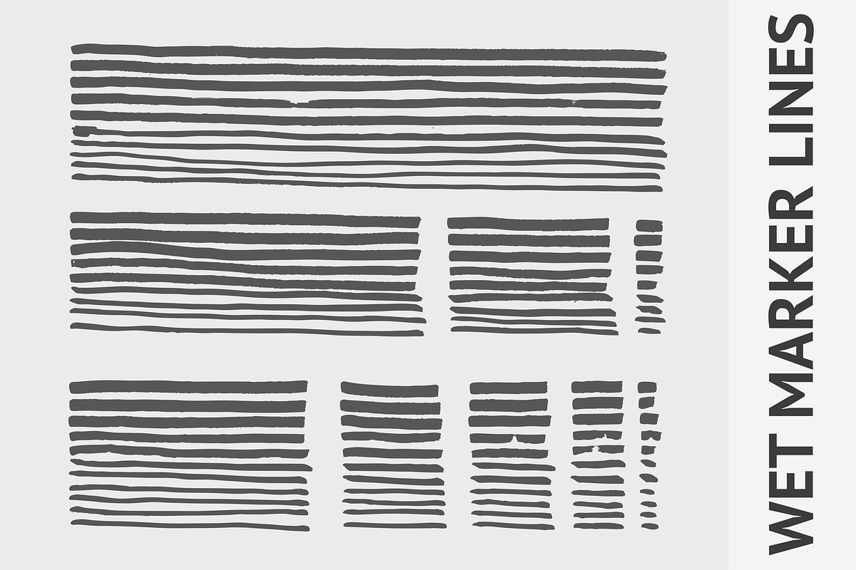 184 Vector MARKER Lines, a Brush Add-On by bum katrin (Photo 2 of 4)