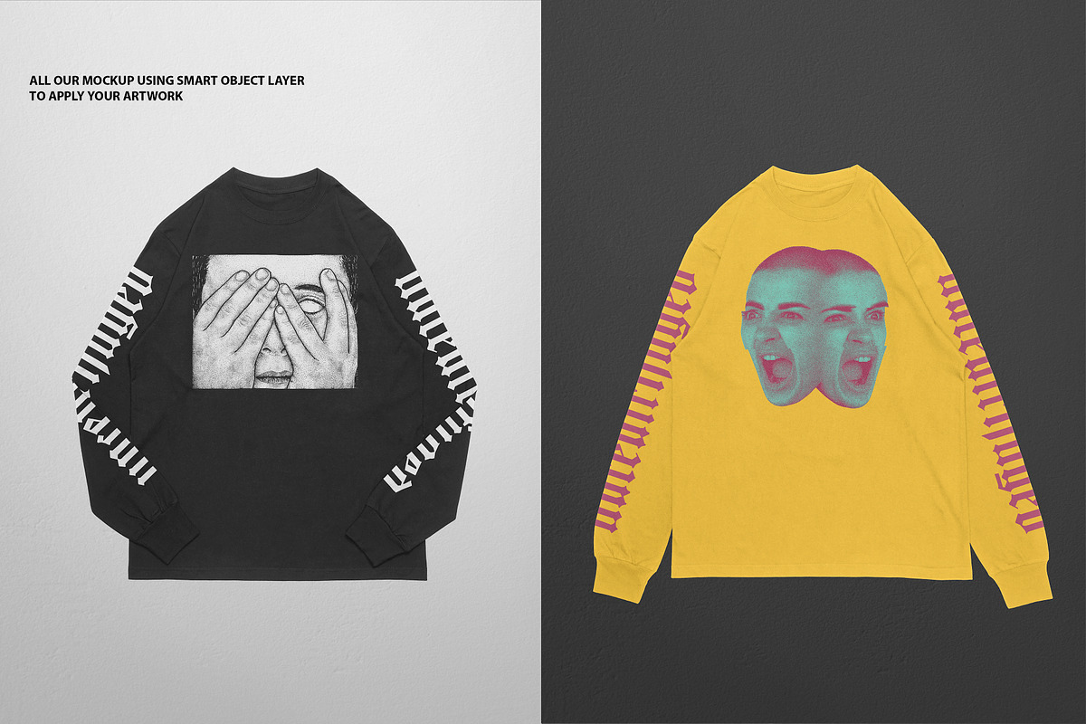 Long Sleeve T-shirt Mockup, a Shirt Mockup by Uncentrifuged Pressure (Photo 2 of 6)